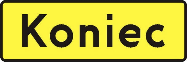 Znak T-3 - Koniec