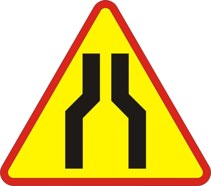 A-12a Zwężenie jezdni - dwustronne