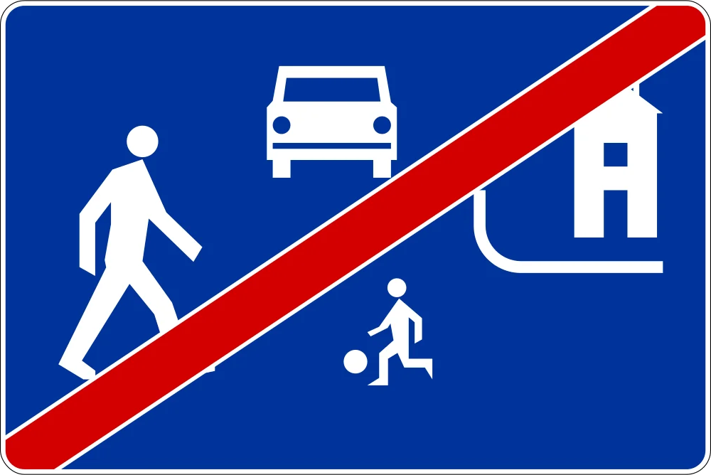 Koniec strefy zamieszkania