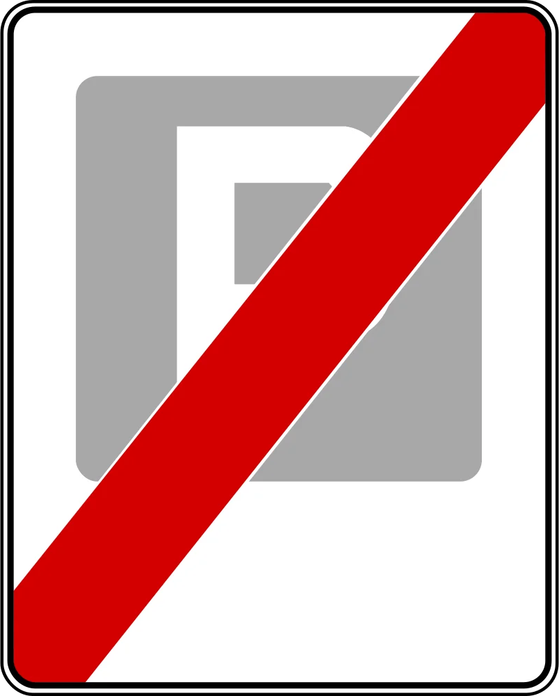 Koniec strefy płatnego parkowania