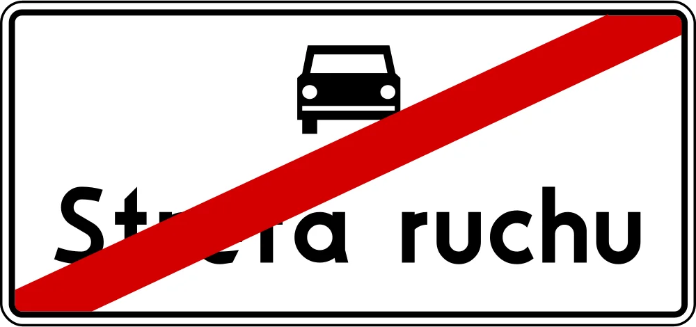 Koniec strefy ruchu