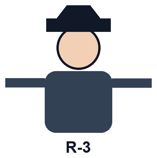 Sygnał Policjant bokiem do kierunku ruchu